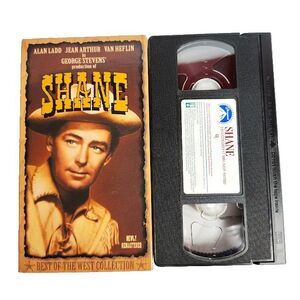 SHANE VHS Western Movie Alan Ladd Jean Arthur Van Heflin NR 1998